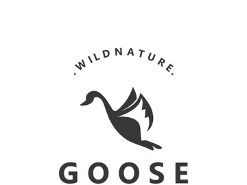 Animal Goose bird nature logo with modern style inspiration. premium design preview picture