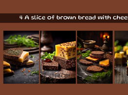 A slice of brown bread with cheese preview picture
