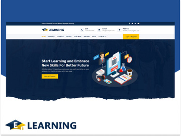 E-learning Online courses Website Template preview picture