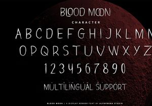 Blood Moon - Display Font