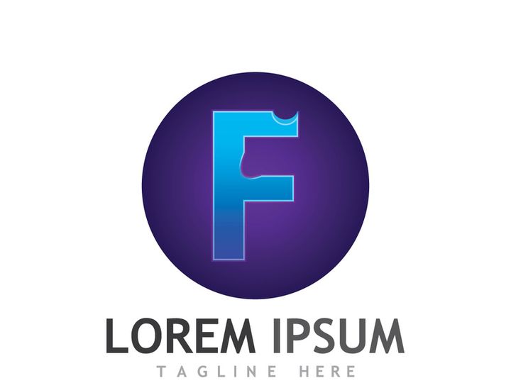 Modern F initial letter logo.