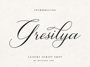Gresilya Calligraphy Script preview picture