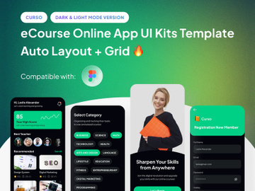 Curso - eCourse Online Mobile App UI Kits preview picture