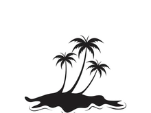 Palm tree summer logo template vector illustration