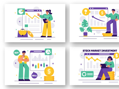 10 Stock Market Investment Illustration