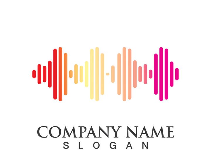 Sound waves vector illustration design template