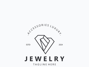 Jewelry Logo Template Design, diamond shop, accessories fashion Design, simple icon preview picture