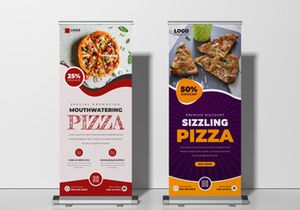Pizza Shop Roll Up Signage Standee Ver-2