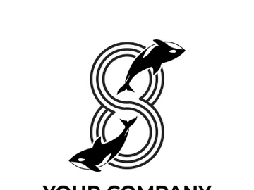 Orca whale logo preview picture