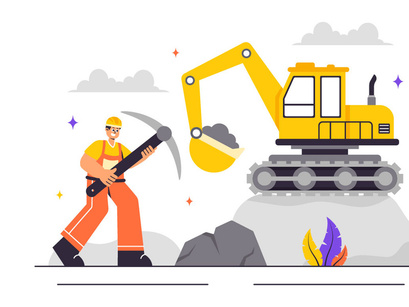 11 Mining Company Illustration