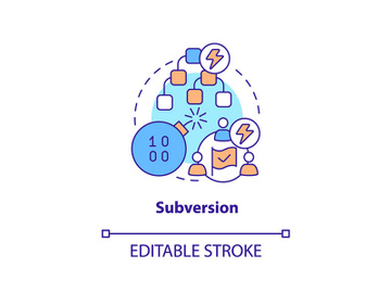 Subversion concept icon preview picture
