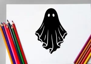 Cute Halloween Ghost Illustration for Spooky Decorations and Designs