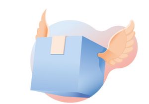 Fast delivery illustration