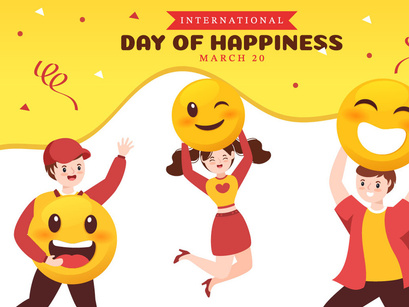 15 World Happiness Day Illustration