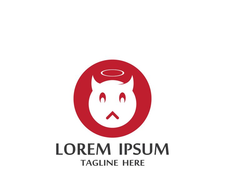Devil logo design with a modern concept.