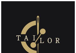 tailor logo icon illustration template combination of buttons for clothes, thread and sewing machine, for clothing product design, convection companies, fashion in vector form