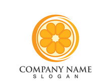 Orange logo design vector icon illustration design