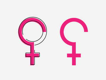 Gender symbol logo of sex and equality of males and females vector illustration preview picture