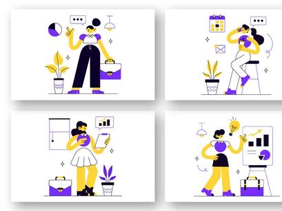 10 Business Woman Illustration