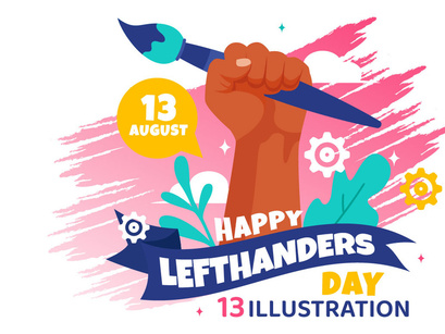13 Happy Left Handers Day Illustration