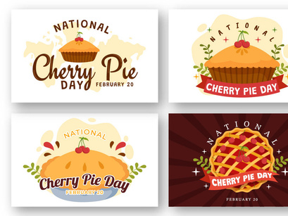 14 National Cherry Pie Day Illustration