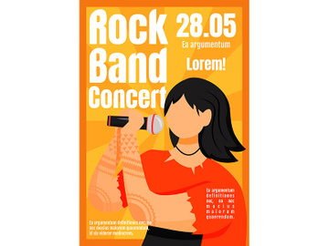 Rock band concert brochure template preview picture