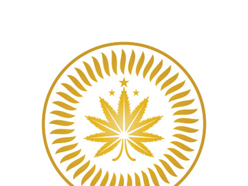 Mariuhana leaf symbol, marijuana or hemp icon, cannabis medical sign, weed drug vector illustration preview picture