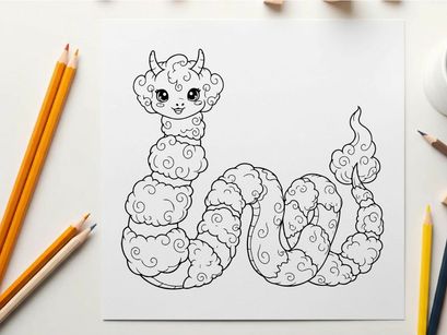 Cute unicorn dragon hybrid vector illustration flat design