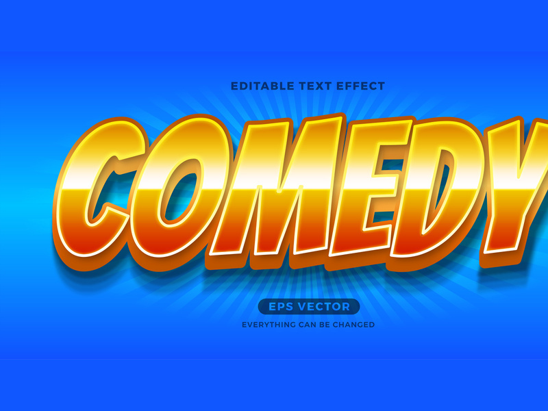 Stand Up Comedy editable text effect vector template