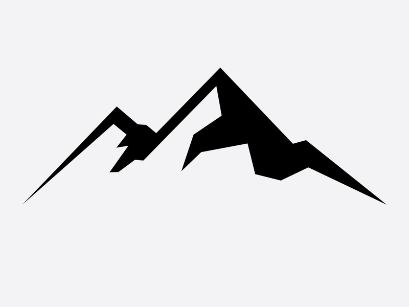 Mountain logo symbol, mountain vector sign