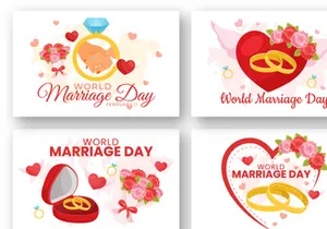 12 World Marriage Day Illustration