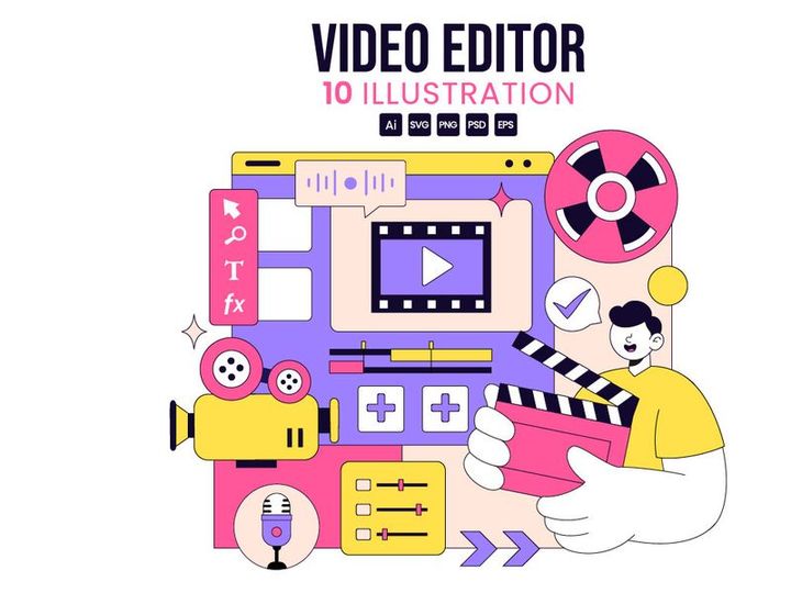 10 Video Editor Program Illustration