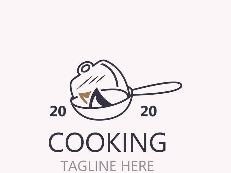 Cooking logo design. Icon or symbol inspration simple line for restaurant business