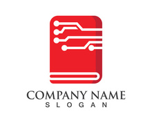 Digital book logo technology vector icon design