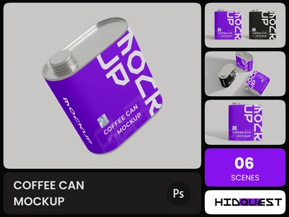 Coffee Can Mockup