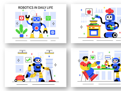 10 Robotics in Daily Life Illustration