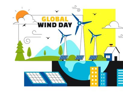 10 Global Wind Day Illustration