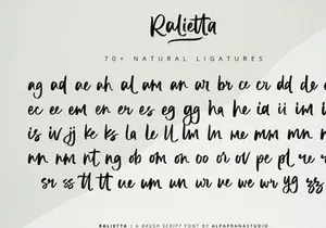 Ralietta - Brush Script Font
