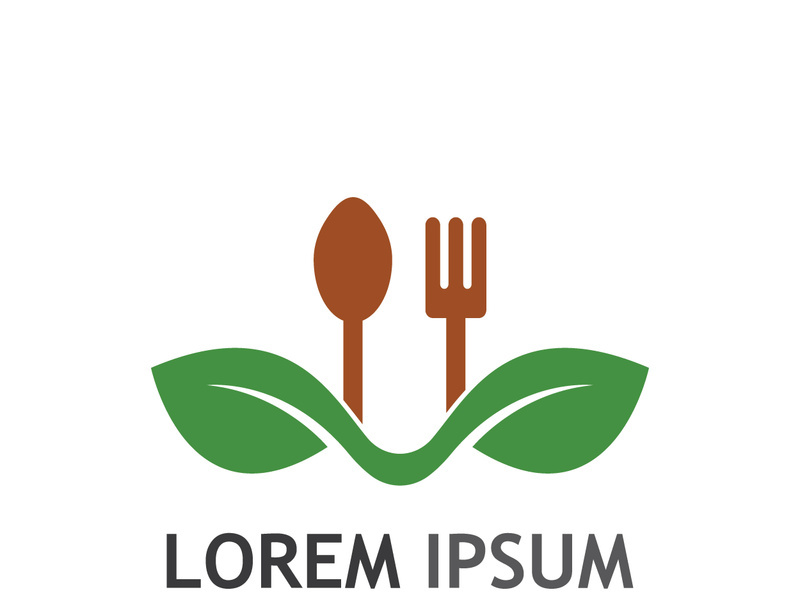 Leaf and spoon logo