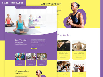Yoga gym website template preview picture