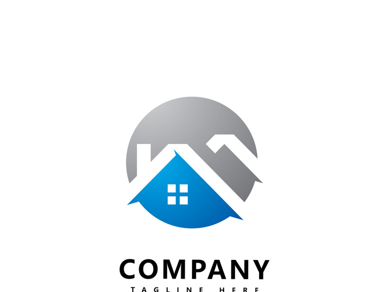 Real estate logo template vector.Abstract house icon