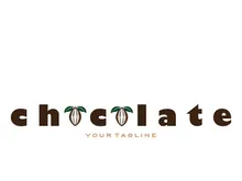 cocoa logo,cocoa bean,cocoa tree,cocoa branches and leaves,chocolate mix on white background,vintage,modern,simple,minimalist icon illustration template design vector