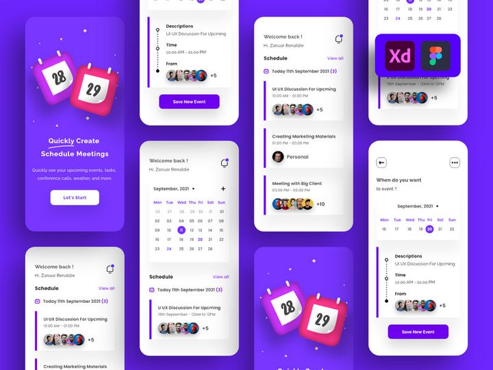 Calendar Schedule Management App Design preview picture