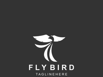Abstract Flying Bird logo design template Wing illustration preview picture