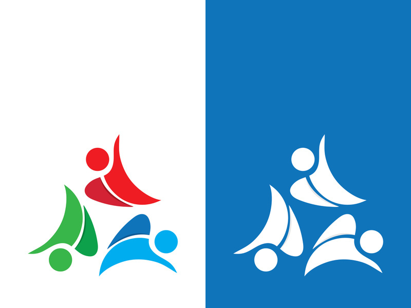 Community, network and social icon design template