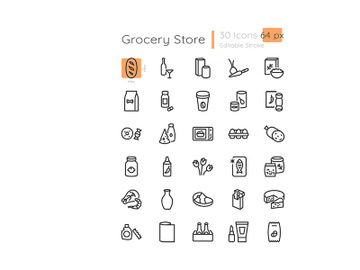 E commerce category linear icons set preview picture