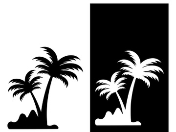 Summer palm tree logo design. preview picture