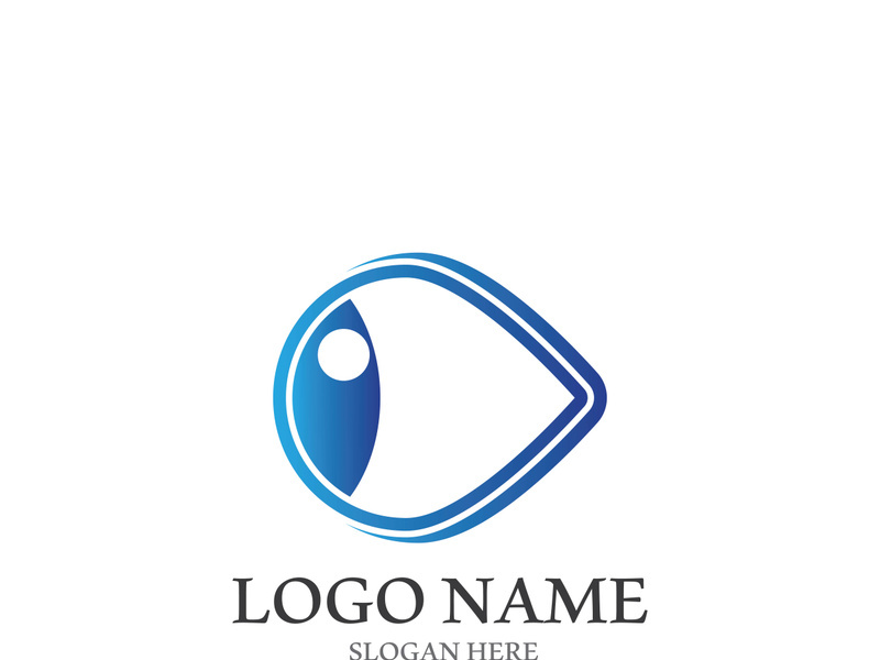 Branding identity corporate eye care vector logo design