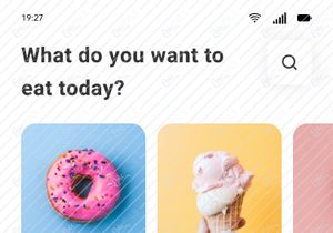 Interfaz de aplicación de comida