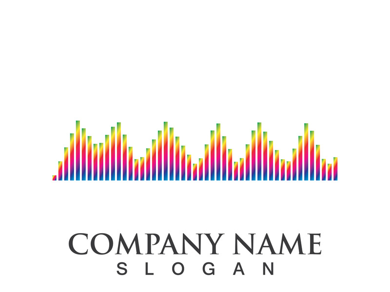 Sound waves vector illustration design template